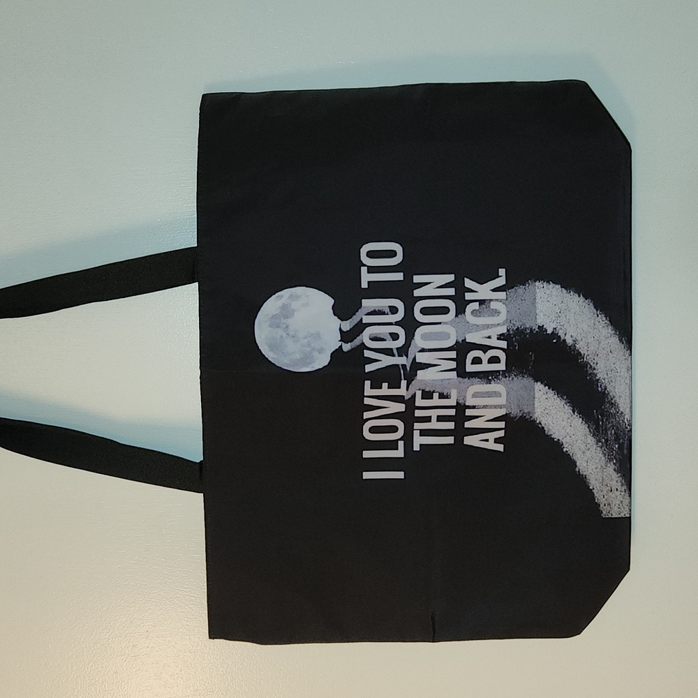 NEW- Tote bag Shoulder bag- "I LOVE YOU TO THE MOON AND BACK"